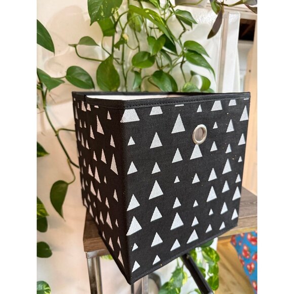 Black & White Triangle Fabric Storage Cube - Picture 2 of 10